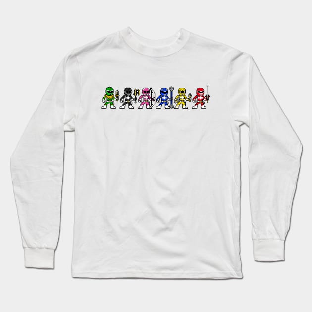 Pixel Rangers Long Sleeve T-Shirt by Javier Casillas